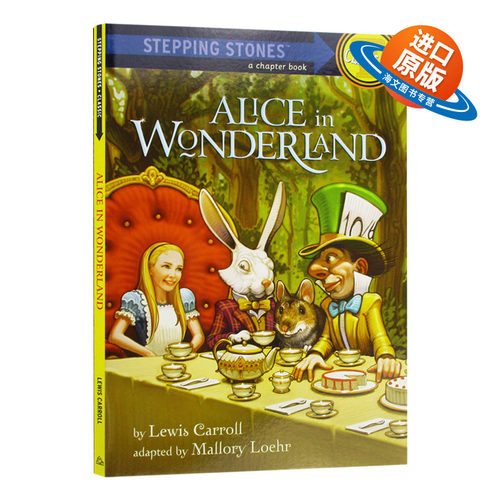 正版现货 英文原版 Alice in Wonderland Stepping Stones Books Classic 爱丽丝梦游仙境 英文版
