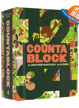 英文原版 Countablock 数数板 绘本 纸板书 英文版 进口英语原版书籍儿童外文书