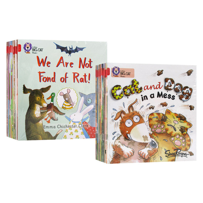 英文原版 BigCat Phonics Red Band 2 柯林斯大猫自然拼读系列级别2 红色套装AB 28册 附赠2CD 英文版 进口英语原版书籍