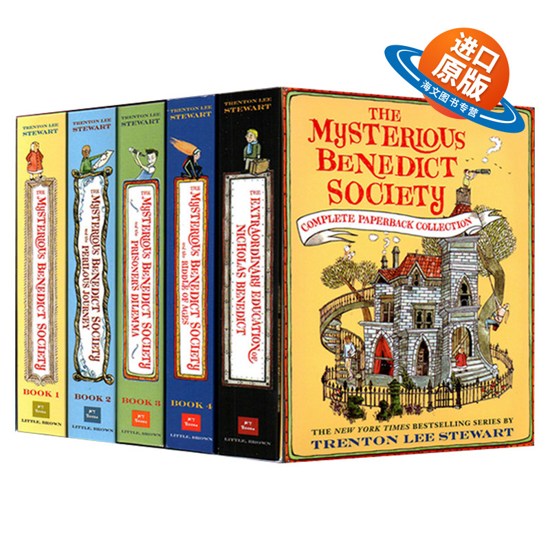 【正版】天才神秘会社5册套装 儿童冒险推理侦探小说  英文原版 The Mysterious Benedict Society Complete Collection英文版