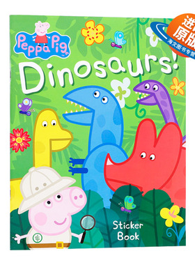 英文原版绘本 Peppa Pig Dinosaurs! Sticker Book 小猪佩奇 恐龙 粉红猪小妹 儿童英语启蒙图画书 英文版 进口英语原版书籍