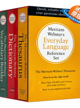 韦氏英语词典字典 英文版词根字典+同义词词典+英语词典 英文原版 韦小绿Merriam-Webster Dictionary韦氏三宝Thesaurus进口工具书