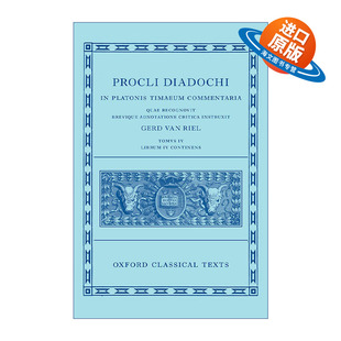 英文原版 Proclus Commentary on Timaeus  Book 4 普罗克鲁斯 论柏拉图蒂迈欧篇 卷四 精装 英文版 进口英语原版书籍