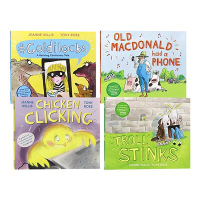 英文原版 Internet Safety Four cautionary tales from Jeanne Willis and Tony Ross 网络安全儿童绘本故事四册 进口英语书籍