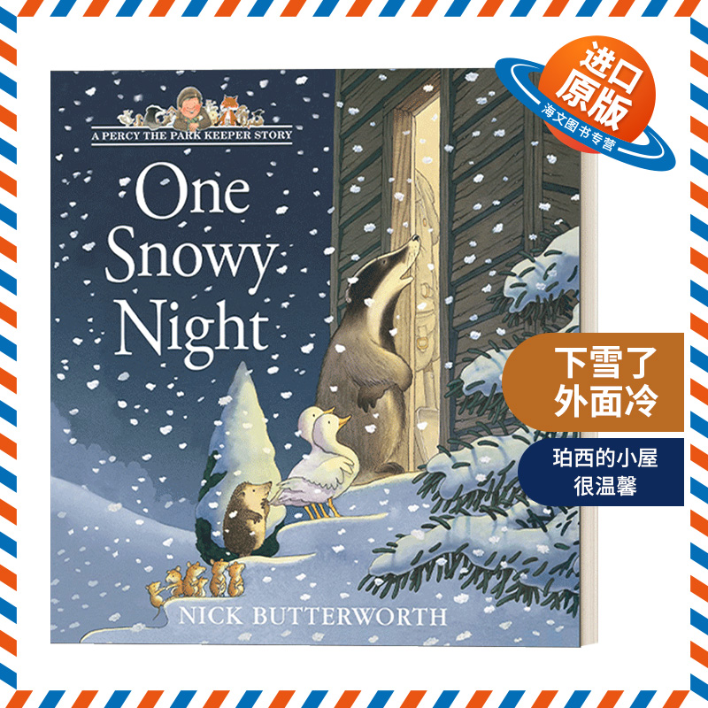 英文原版 One Snowy Night 下雪了，外面冷 帕西爷爷的爱心公园系列 英文版 进口英语原版书籍