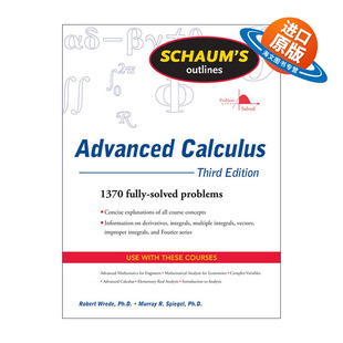英文原版 Schaum's Outline of Advanced Calculus 全美经典学习指导系列 高等微积分 第3版 英文版 进口英语原版书籍
