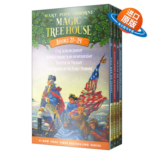 英文原版 Magic Tree House Volumes 21-24 Boxed Set 神奇树屋21-24册盒装 英文版儿童外文书
