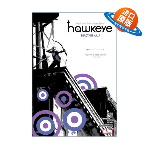 英文原版 Hawkeye By Fraction & Aja Omnibus New Printing 鹰眼精选集 漫威漫画 精装收藏版 英文版 进口英语原版书籍