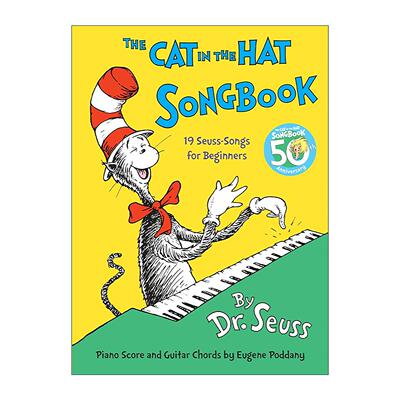 英文原版 The Cat in the Hat Songbook 戴帽子的猫歌曲书 苏斯博士 50周年纪念精装收藏版 英文版 进口英语原版书籍
