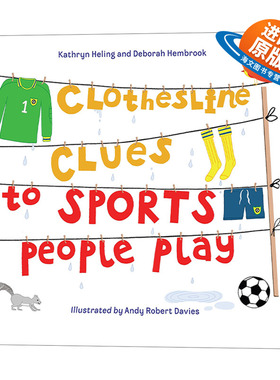 英文原版 Clothesline Clues to Sports People Play 谁在晾衣服 儿童绘本 时尚 运动 Kathryn Heling 英文版 进口英语原版书籍