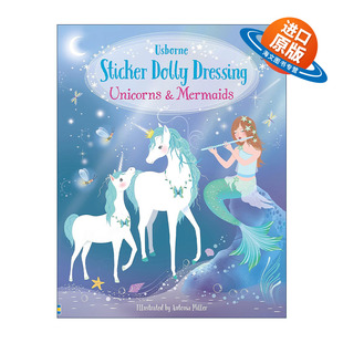 英文原版 Sticker Dolly Dressing Unicorns and Mermaids 多莉贴纸 独角兽和美人鱼 英文版 进口英语原版书籍
