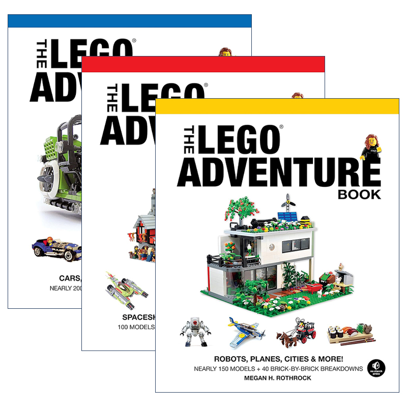 英文原版 The LEGO Adventure Book乐高创意书系列3册乐高搭建技巧指南 Megan H. Rothrock精装英文版进口英语原版书籍