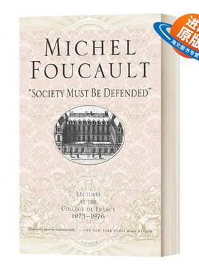 英文原版 Society Must Be Defended 必须保卫社会 法兰西学院课程系列5 1975-1976 英文版 进口英语原版书籍