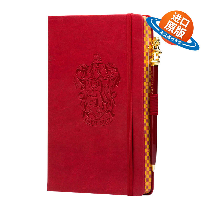 英文原版 Harry Potter Gryffindor Classic Softcover Journal with Pen 哈利波特 格兰芬多学院 皮革笔记本 带格兰芬多狮子笔