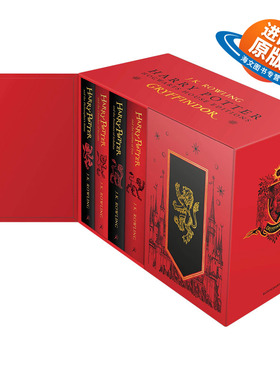 英文原版 Harry Potter Gryffindor House Edition Hardback Box Set 哈利波特1-7册套装 格来芬多学院精装版 英文版 进口英语书