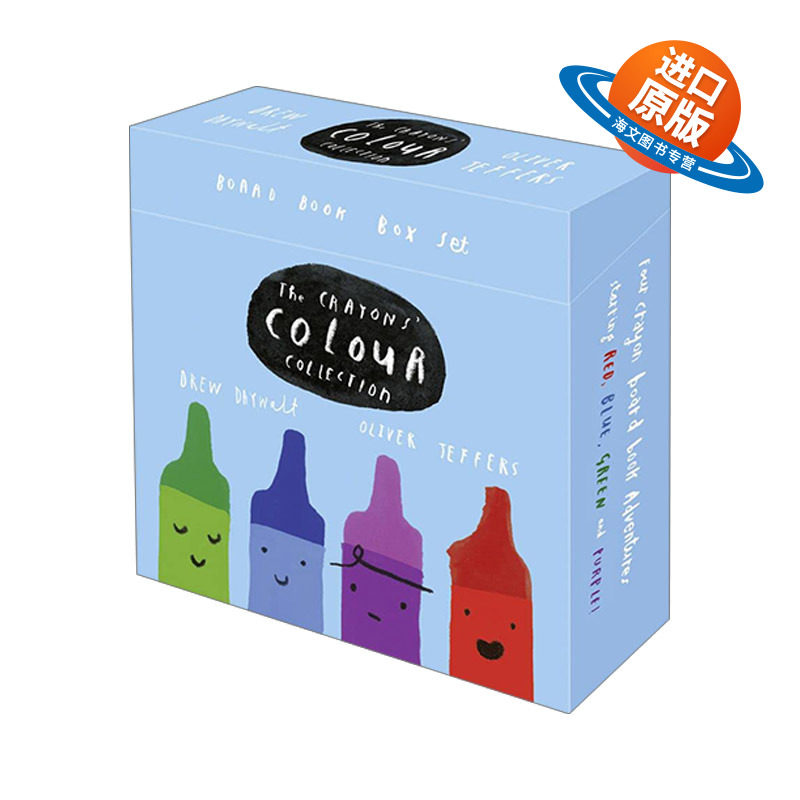 英文原版 The Crayons’ Colour Collection 小蜡笔大罢工系列 四册纸板书盒装 儿童色彩认知 英文版 进口英语原版书籍