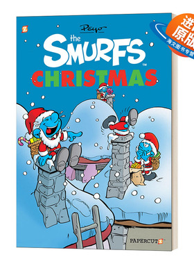 英文原版 The Smurfs Christmas 蓝精灵圣诞节 漫画全彩绘本故事图画书 英文版 进口英语原版书籍儿童外文书