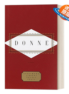 英文原版 Donne Poems Everyman's Library Pocket Poets Series 约翰 邓恩诗选 人人图书馆精装收藏版 英文版 进口英语原版书籍