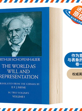 作为意志与表象的世界 卷1 英文原版 The World as Will and Representation Vol 1 英文版进口原版英语书籍
