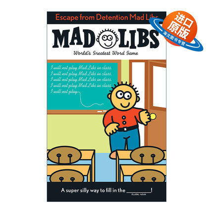 英文原版 Escape from Detention Mad Libs 课堂逃跑 疯狂填词游戏 英文版 进口英语原版书籍