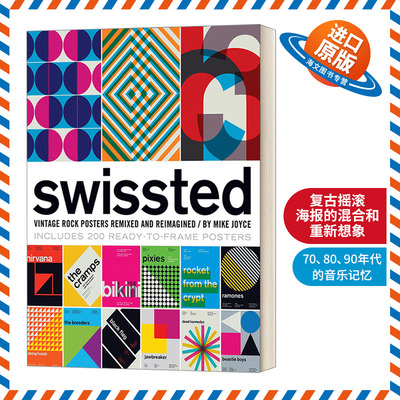 英文原版 Swissted Vintage Rock Posters Remixed and Reimagined Swissted 复古摇滚海报的混合和重新想象 英文版 进口英语书籍