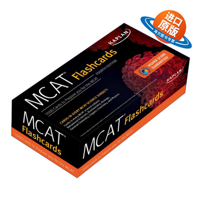 英文原版 MCAT Flashcards 卡普兰美国医学研究生院入学考试闪卡 英文版 进口英语原版书籍
