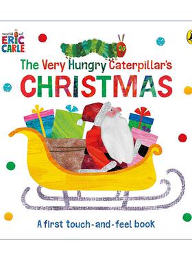 英文原版 The Very Hungry Caterpillar's Christmas Touch-and-Feel好饥饿的毛毛虫系列 圣诞触摸纸板书 英文版 进口英语原版书籍