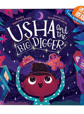 英文原版 Usha and the Big Digger 讲故事学数学系列 乌莎和大挖掘机 儿童绘本 Sandhya Prabhat 英文版 进口英语原版书籍