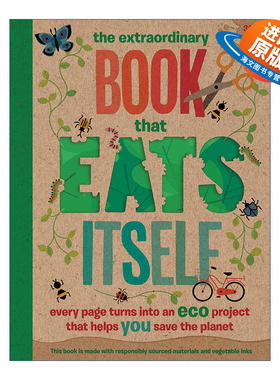 英文原版 The Extraordinary Book That Eats Itself 非凡创意系列 环保书 每一页都是生态项目 英文版 进口英语原版书籍