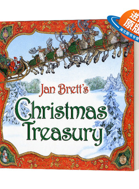 英文原版绘本 Jan Brett's Christmas Treasury 7个故事精装收藏版合辑 圣诞节 汪培珽第5五阶段 精装 英文版 进口英语原版书籍