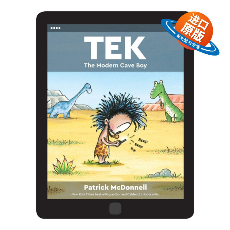 英文原版 Tek The Modern Cave Boy 泰克 现代洞穴男孩  电子设备依赖症 精装绘本 英文版 进口英语原版书籍