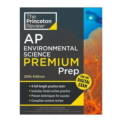 英文原版 Princeton Review AP Environmental Science Premium Prep 普林斯顿评论AP环境科学 增值版 含线上题库 第20版 进口