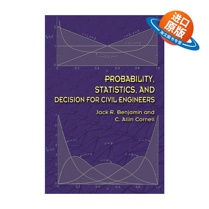 英文原版 Probability Statistics and Decision for Civil Engineers 土木工程师的概率 统计与决策 英文版 进口英语书籍