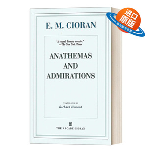 英文原版 Anathemas and Admirations 供词与诅咒 萧沆 齐奥朗 Cioran 英文版 进口英语原版书籍