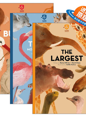 英文原版 Super Animals 超级动物系列3册 儿童精装生物学科普绘本 5-11岁 Karel Claes 英文版 进口英语原版书籍