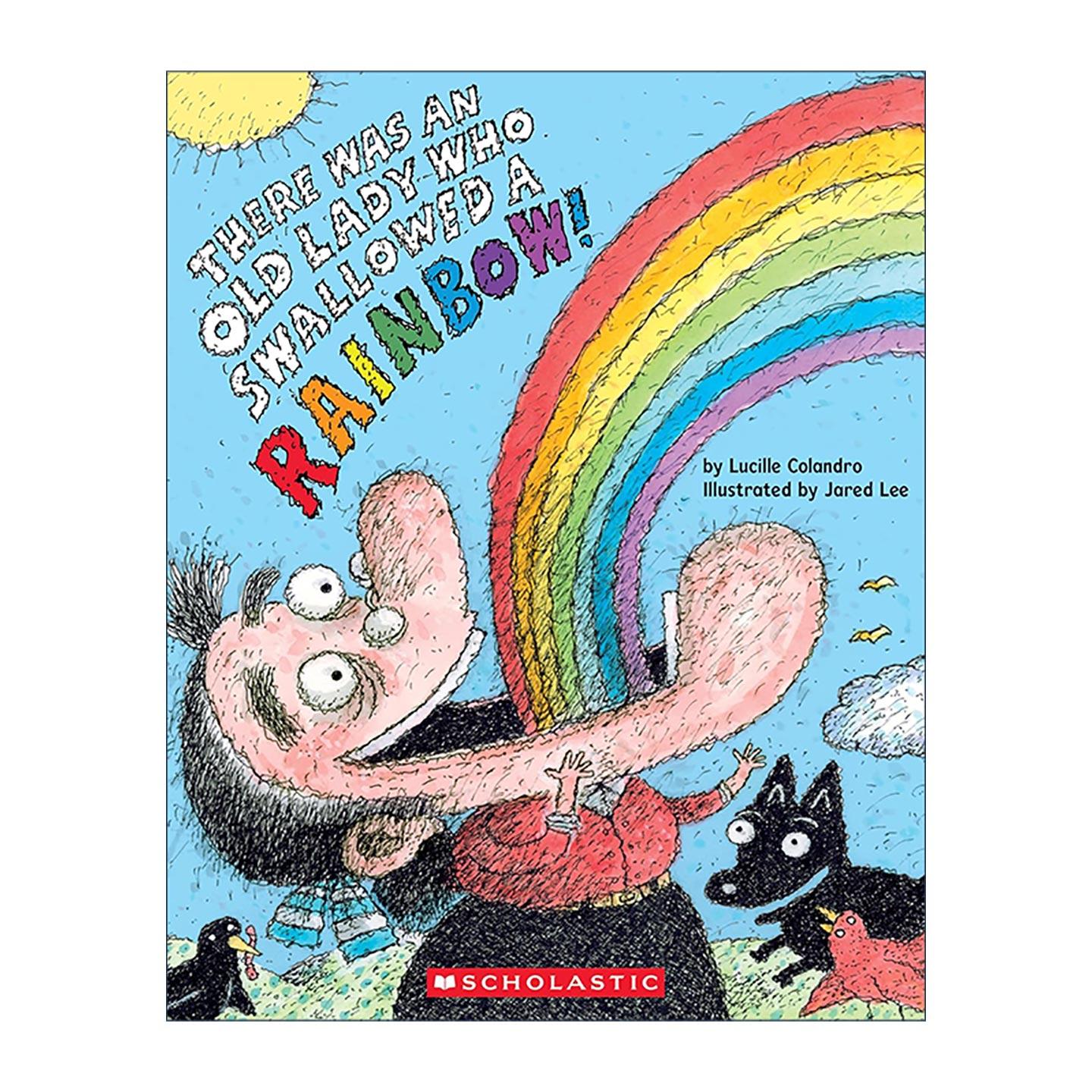 英文原版 There Was an Old Lady Who Swallowed a Rainbow 有个老婆婆吞了一条彩虹 英文版 进口英语原版书籍