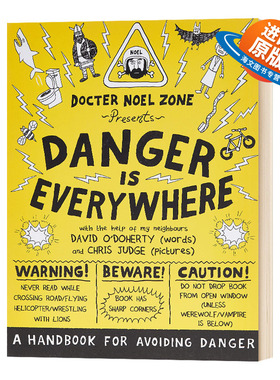 胆小鬼日记 英文原版 Danger is Everywhere: A Handbook for Avoiding Danger 进口原版书籍儿童外文书