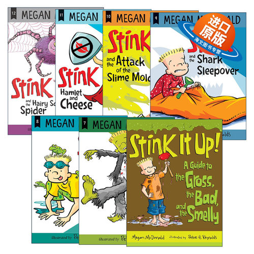 英文原版 Stink 臭小子斯汀克系列7册 儿童中级读物 章节桥梁书 Judy Moody稀奇古怪小朱迪系列作者Megan McDonald 英文版 进口书