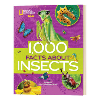 英文原版 精装 1000 Facts About Insects 关于昆虫的1000个事实 英文版儿童外文书