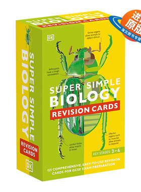 英文原版 SuperSimple Revision Cards Biology 超级简单复习卡 生物 英文版 进口英语原版书籍