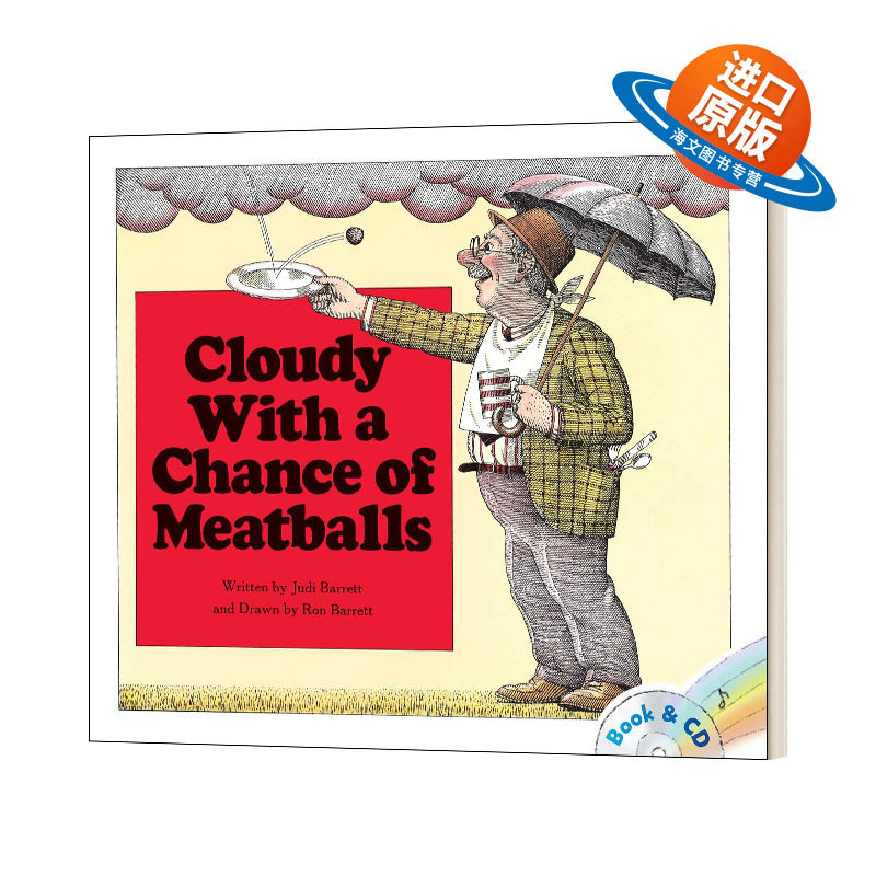 英文原版绘本 Cloudy With A Chance Of Meatballs 阴天有时下肉丸 平装绘本 英文版 进口英语原版书籍儿童外文书图片