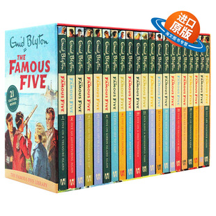 Enid 中小学课外阅读 The 英文版 儿童英语桥梁章节冒险侦探小说 Blyton 伊妮德布莱顿 Five Famous 英文原版 五伙伴历险记21册全套