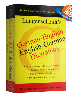 英文原版 Langenscheidt's German-English English-German Dictionary 朗氏 德语-英语双语词典 第2版 英文版 正版进口