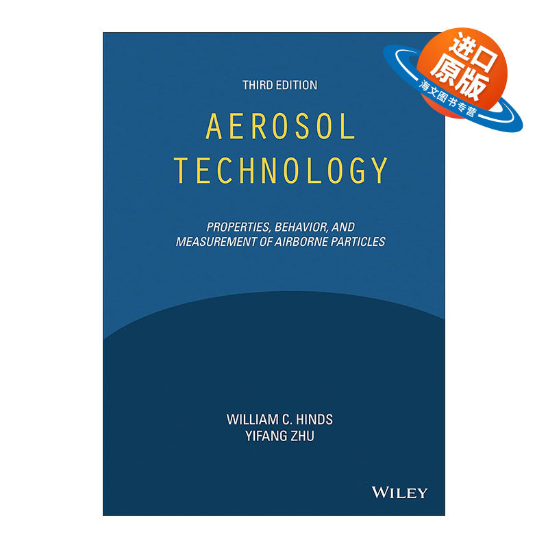 英文原版 Aerosol Technology 气溶胶技术 空气传播颗粒的特性 行为与测量 精装第3版 英文版 进口英语原版书籍