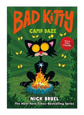 英文原版 Bad Kitty Camp Daze 坏猫咪营地发呆 章节书 精装全彩版 英文版 进口英语原版书籍
