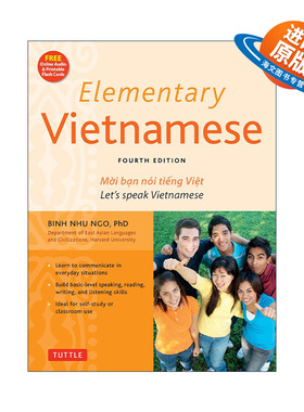原版 Elementary Vietnamese Free Online Audio and Printable Flash Cards 初级越南语教程 修订更新第四版 进口原版书籍