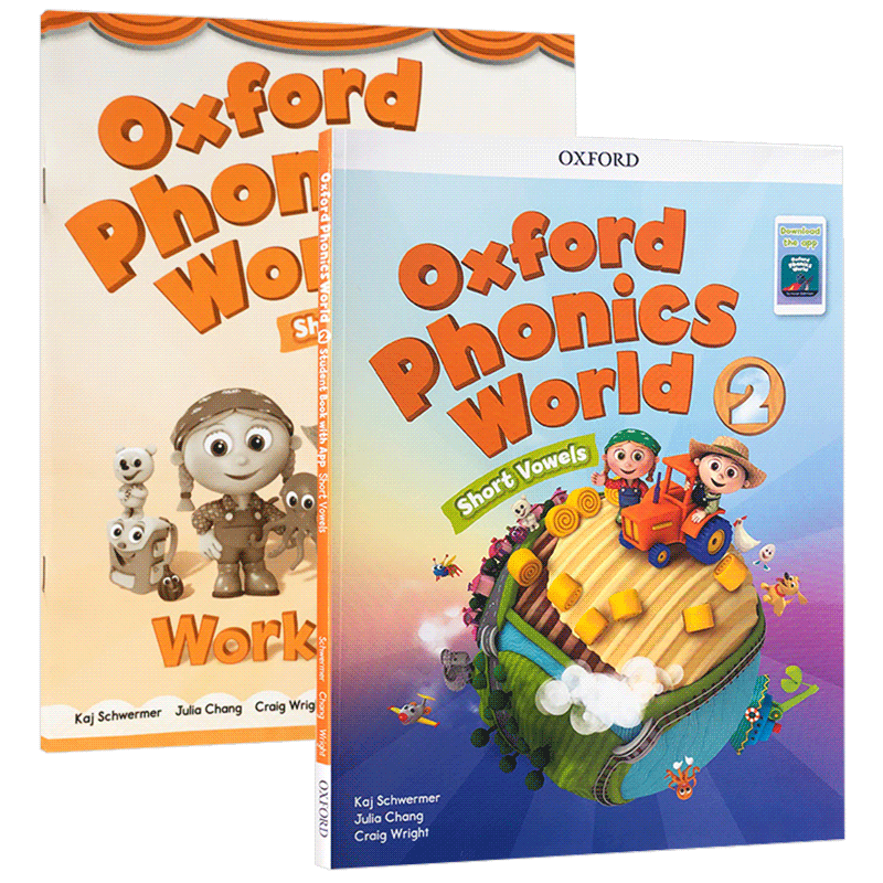 新版OPW 牛津英语自然拼读世界教材2级别含APP Oxford Phonics World 2级别课本+练习册 字母发音A-Z牛津少儿小学英语英文原版书籍