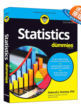 英文原版 Statistics for Dummies 统计学入门 第2版 英文版 进口英语原版书籍