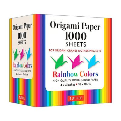 英文原版 Origami Paper Rainbow Colors 1 000 sheets 4