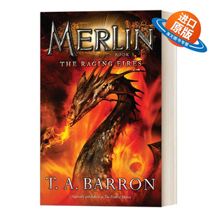 Barron Raging Book 英文原版 Saga 英文版 Fires 儿童幻想侦探冒险小说 梅林传奇系列3 书籍 进口英语原版 Merlin The